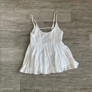 White Open Back Swimsuit Coverup